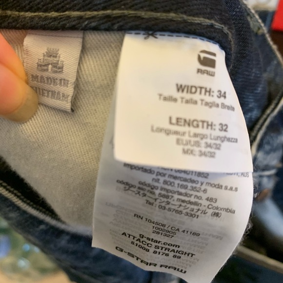 G-STAR RAW Attacc Straight Jeans Dark Aged Denim - Picture 9 of 14